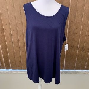 NWT - Sonoma (Plus) Navy Sleeveless Tank Top